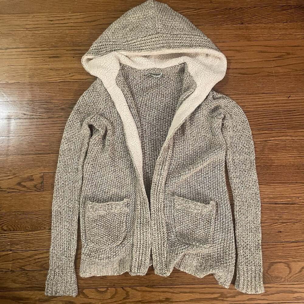Maurices Cozy Coquette Cottage Core Whimsigoth Hooded Cardigan Sweater Small